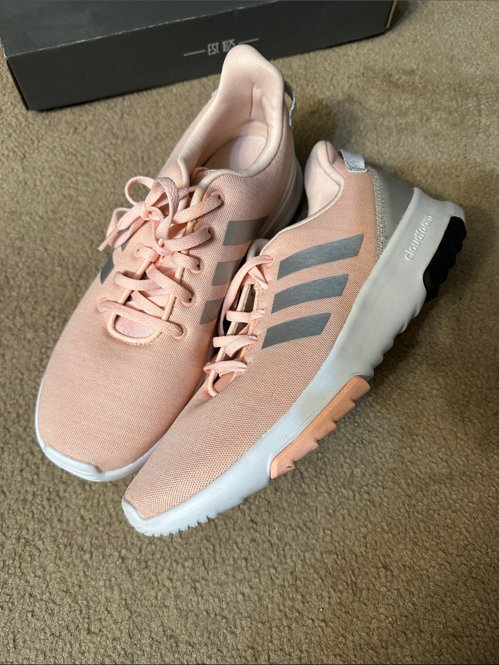 adidas Women’s Pink and Gray Athletic Sneakers